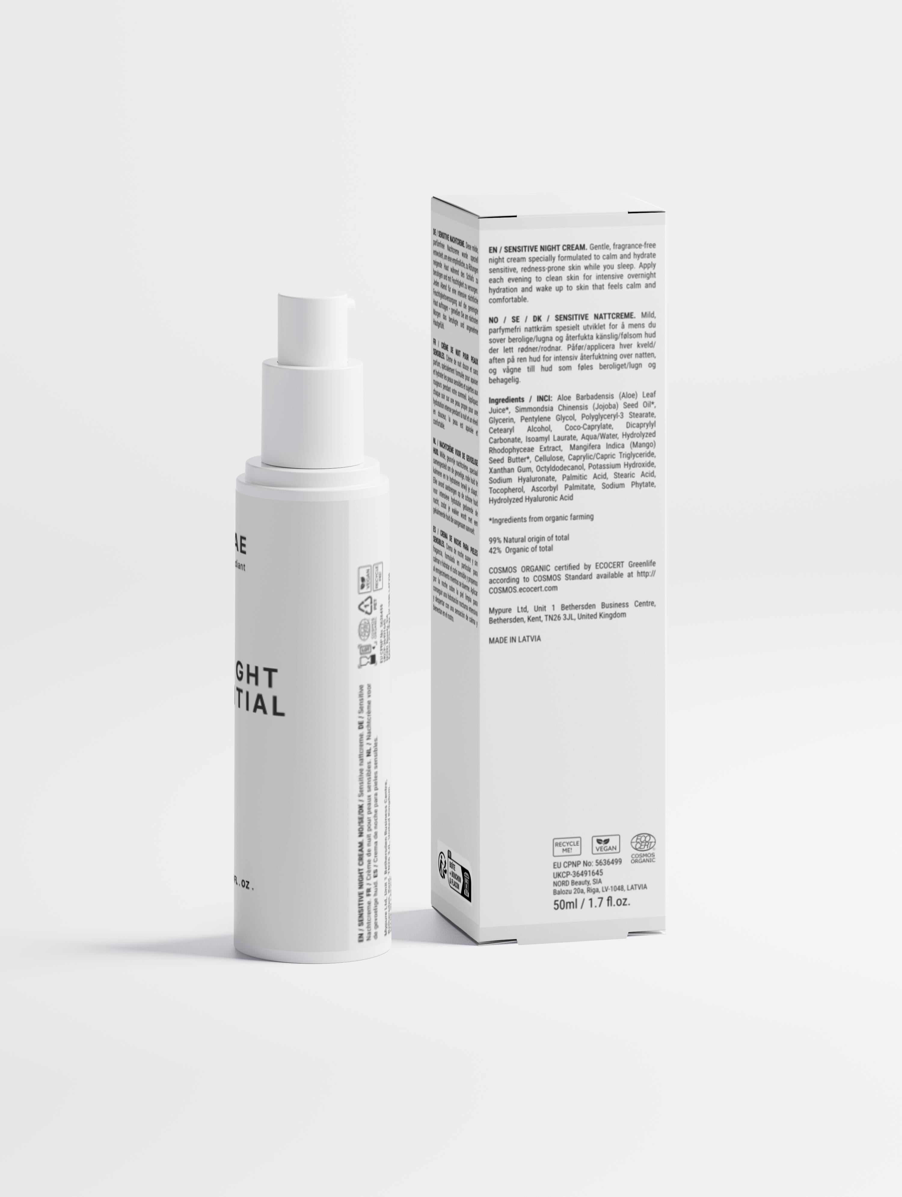 Sensitive Skin Overnight Cream, Fragrance-Free